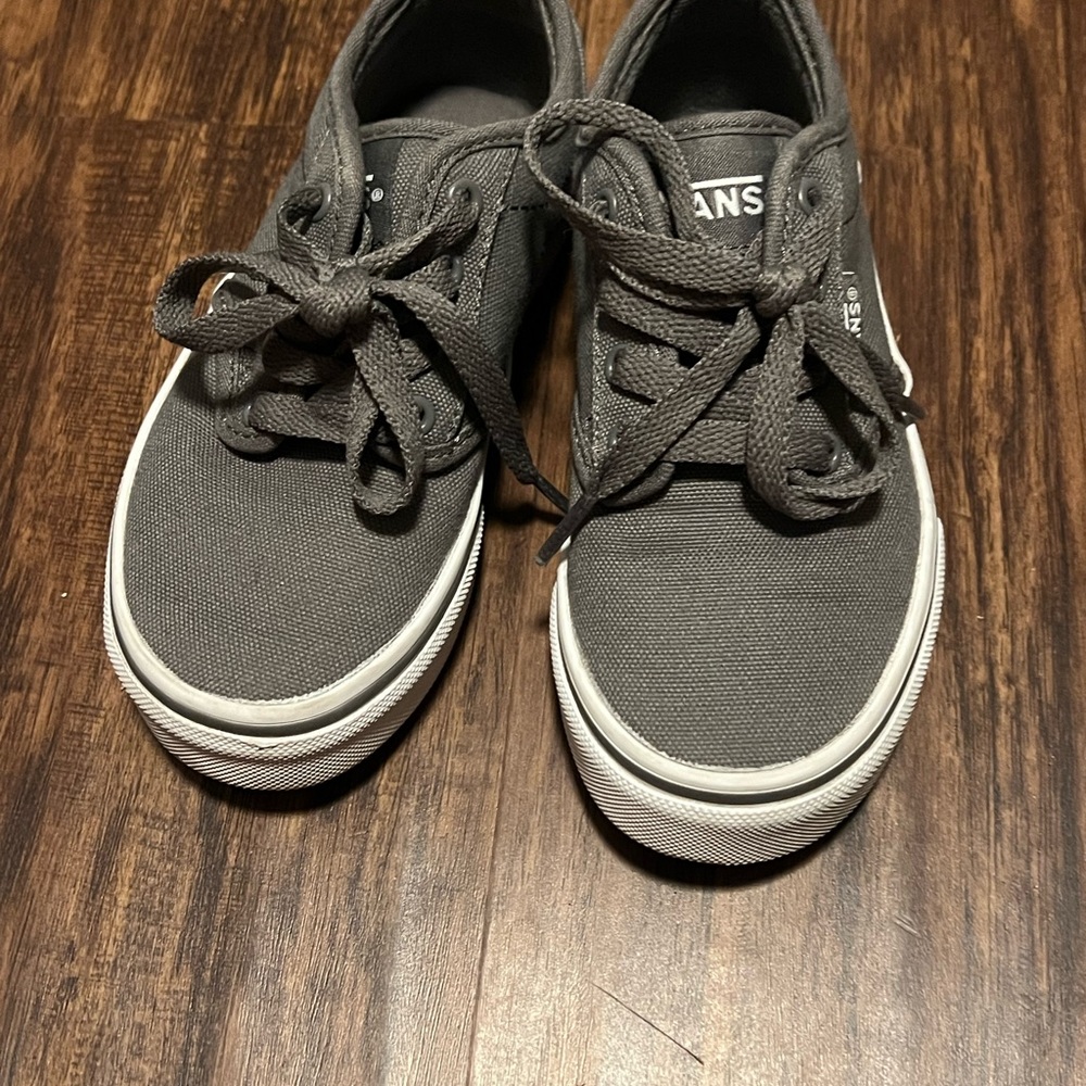 Kids Vans Charcoal Canvas Lace-Up Sneakers